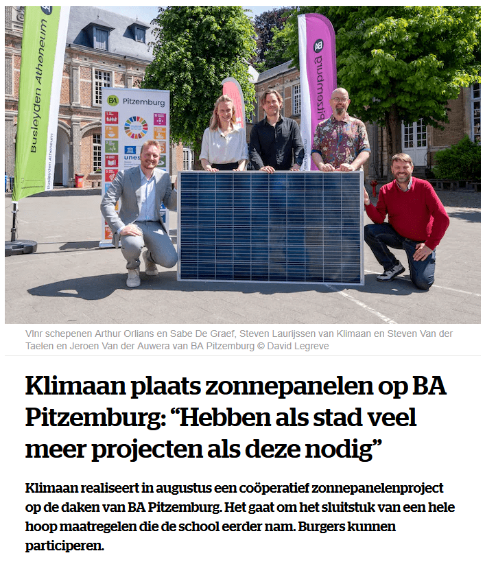 Persartikel Pitzemburg HLN Webinar Zon Op Bodukap