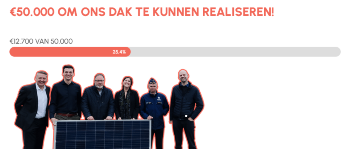 50.000EUR om ons dak te kunnen realiseren.